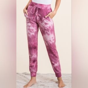 Magenta Tie Die Jogger
